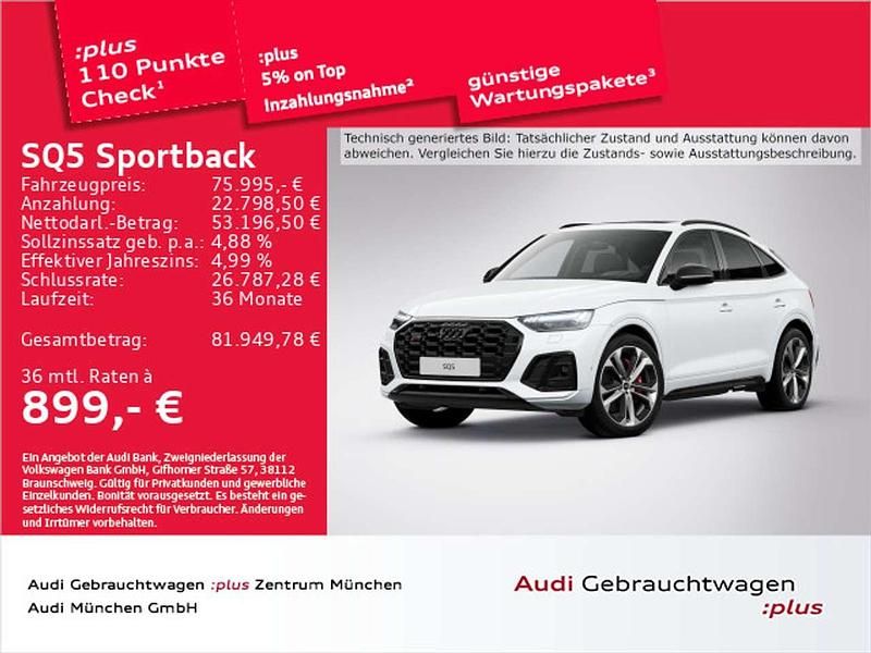 Gletscherweiß metallic Gebraucht 2025 Audi SQ5 SUV | 75.995 € (Superpreis) - Bild 1/1