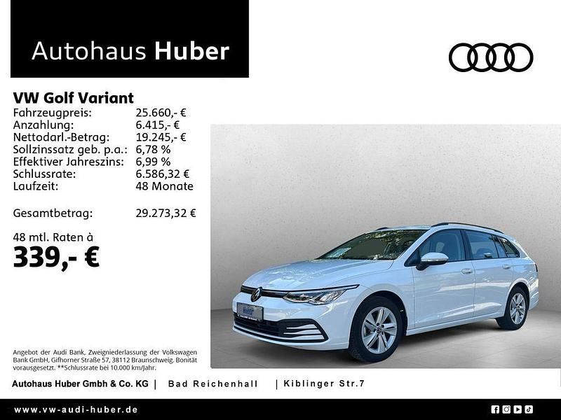 Pure white Gebraucht 2023 VW Golf VIII Life Kombi | 25.660 € (Fairer Preis) - Bild 1/4