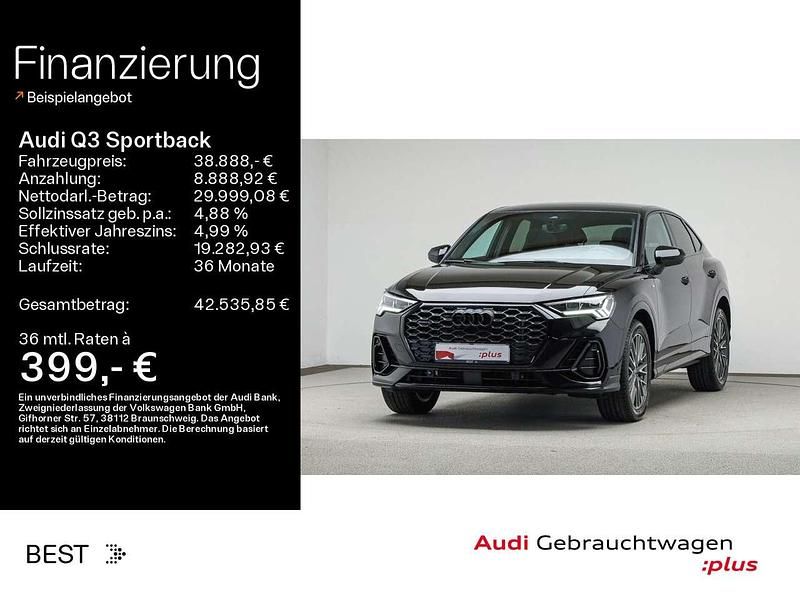 Mythosschwarz metallic Gebraucht 2022 Audi Q3 S-Line SUV | 38.888 € (Etwas zu teuer) - Bild 1/4