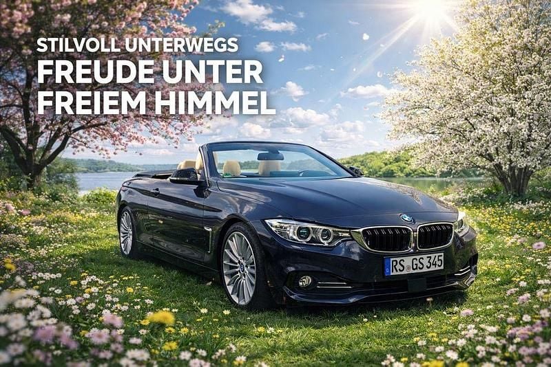 Blau Gebraucht 2015 BMW 430 Cabriolet Luxury Line Cabrio | 17.999 € (Fairer Preis) - Bild 1/4