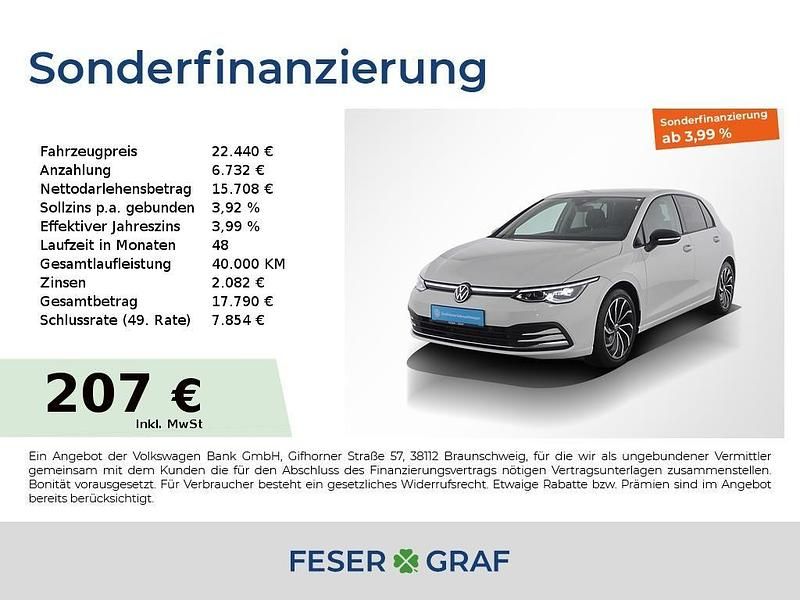 Weiss Gebraucht 2022 VW Golf Active Limousine | 22.440 € (Fairer Preis) - Bild 1/4