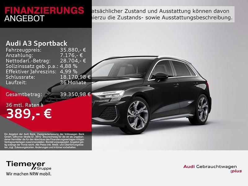 Schwarz Gebraucht 2025 Audi A3 S-Line Limousine | 35.880 € - Bild 1/4