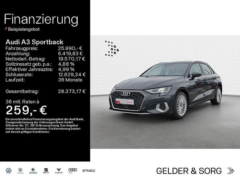 Grau Gebraucht 2022 Audi A3 Sportback Limousine | 25.990 € (Fairer Preis) - Bild 1/4