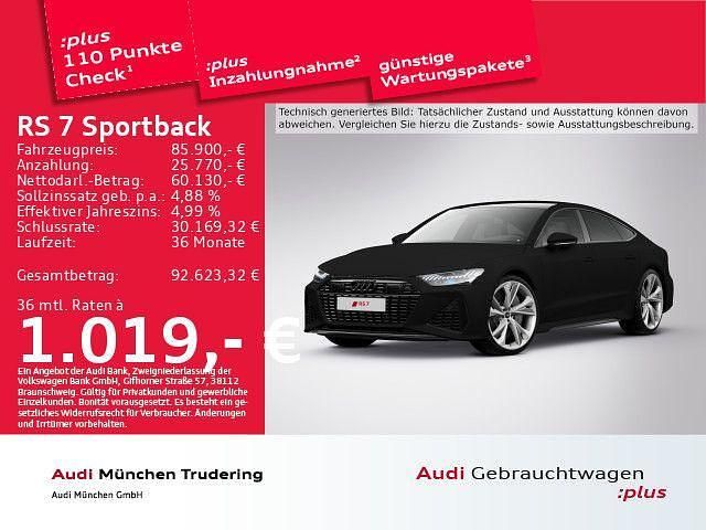 Weiß Gebraucht 2021 Audi RS7 Sportback Sport Kleinwagen | 85.900 € (Fairer Preis) - Bild 1/2