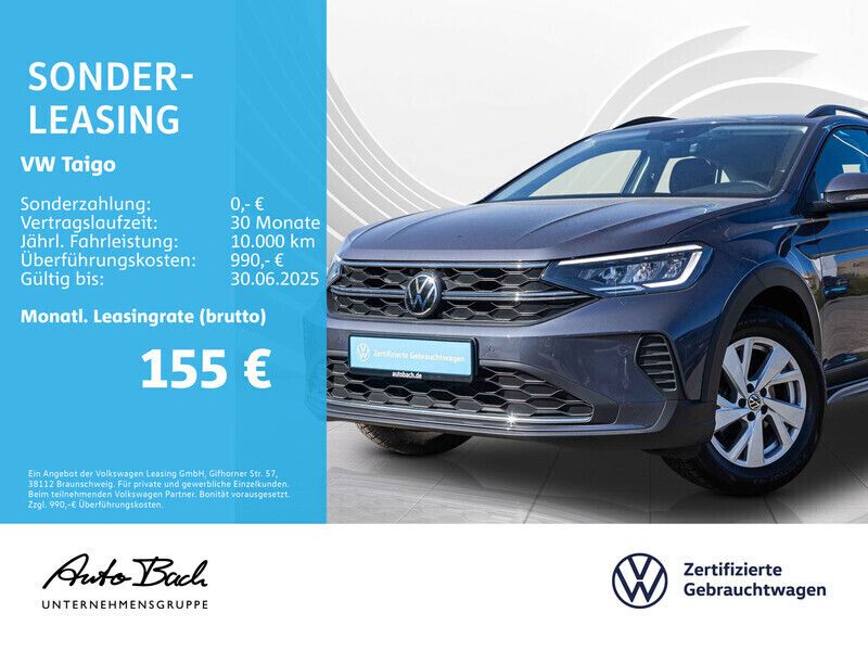 Grau (rauchgrau metallic) Gebraucht 2024 VW Taigo Life SUV | 19.240 € (Fairer Preis) - Bild 1/4
