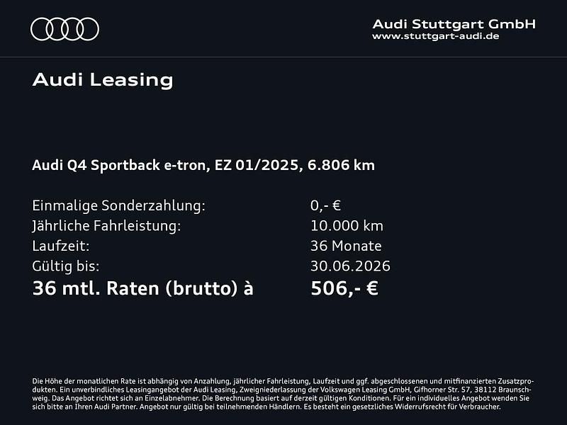 Gebraucht Audi Q4 e-tron 210 kW (286 PS) 2025 Taifungrau metallic SUV
