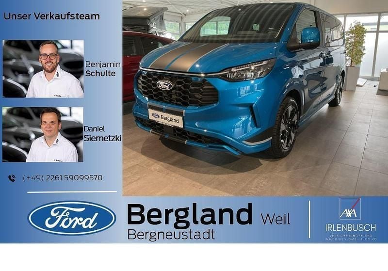 Digital aqua blue metallic blau Neu 2025 Ford Tourneo Custom Sport Limousine | 64.980 € (Teuer) - Bild 1/4