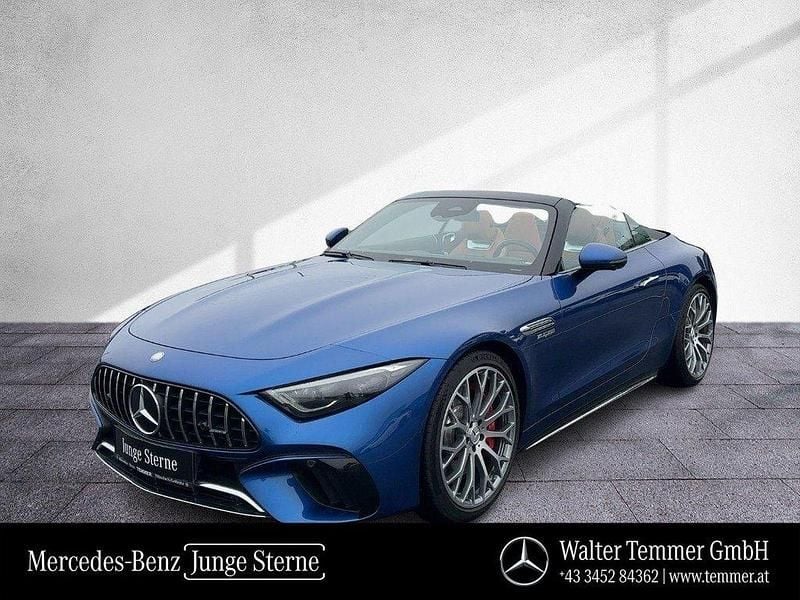Blau Gebraucht 2024 Mercedes SL55 AMG AMG Cabrio | 128.950 € (Fairer Preis) - Bild 1/4