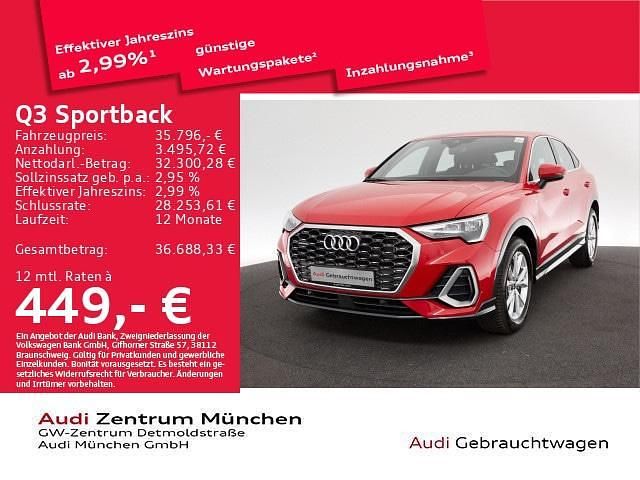 Tangorot metallic Gebraucht 2023 Audi Q3 Sportback S-Line SUV | 35.796 € (Superpreis) - Bild 1/2