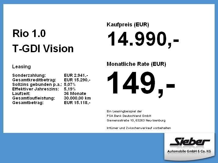 Gebraucht Kia Rio Vision 101 PS (74 kW) 2022 Schneeweiss Kleinwagen
