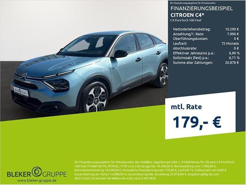 Islandblau Gebraucht 2023 Citroën C4 Feel Limousine | 16.380 € (Superpreis) - Bild 1/3