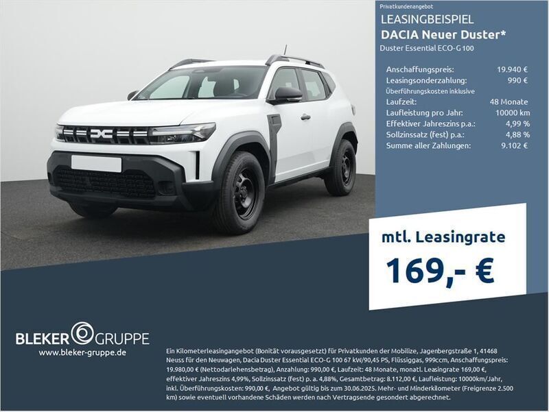 Weiß Neu 2025 Dacia Duster Essentiel SUV | 19.940 € (Superpreis) - Bild 1/3