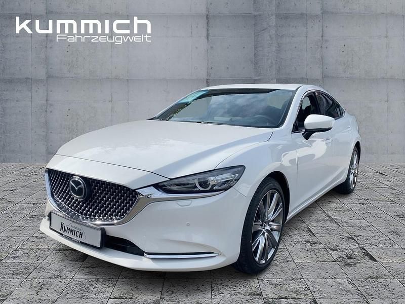 Rhodium white (weiß) Gebraucht 2023 Mazda 6 Takumi-Line Limousine | 37.989 € - Bild 1/4