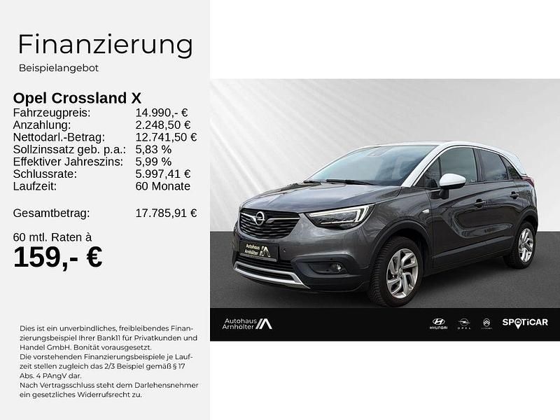 Gebraucht Opel Crossland X 131 PS (96 kW) 2019 Mondstein grau/e:vulkan grau SUV