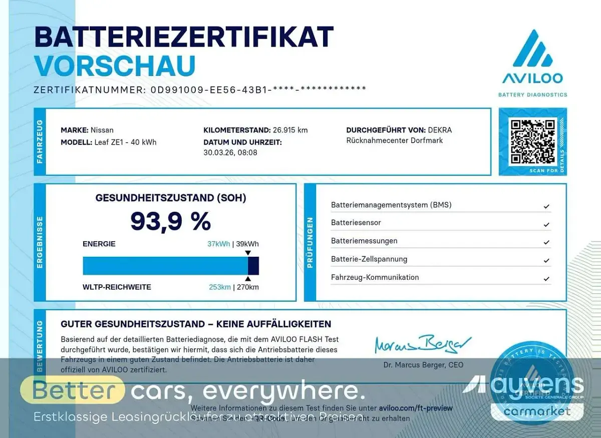 Gebraucht Nissan Leaf Acenta 110 kW (150 PS) 2022 Weiß Kleinwagen
