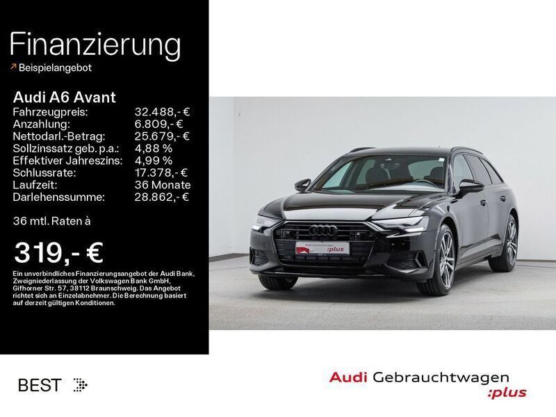 Brillantschwarz Gebraucht 2022 Audi A6 Sport Kombi | 32.488 € (Superpreis) - Bild 1/4