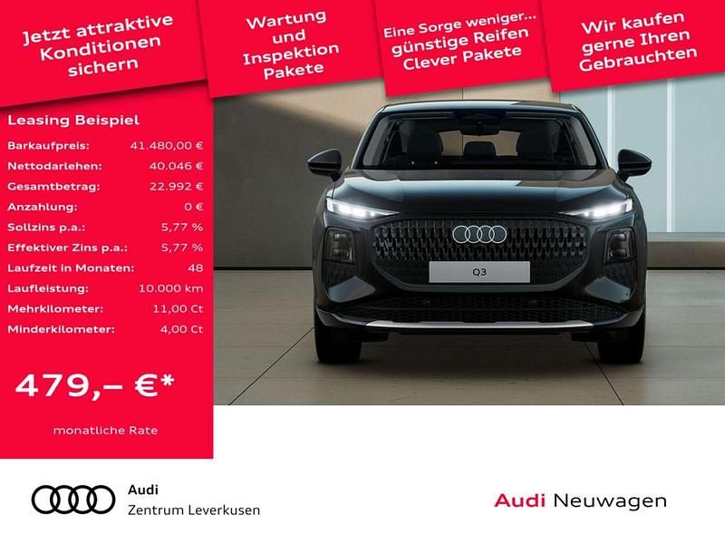 Neu Audi Q3 Sportback Performance 150 PS (110 kW) 2025 Mythosschwarz SUV