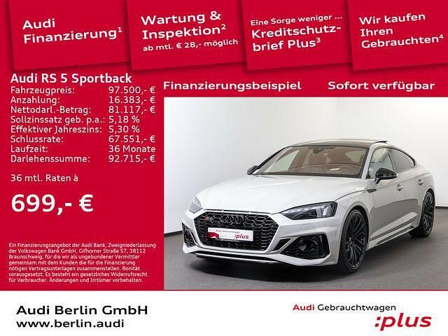 Siambeige met. Gebraucht 2024 Audi RS5 Sportback Ambiente Limousine | 97.500 € - Bild 1/2