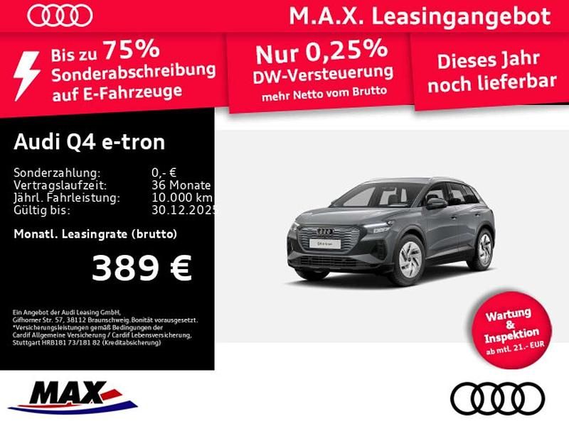 Grau Neu 2025 Audi Q4 e-tron Basis SUV | 36.480 € - Bild 1/3