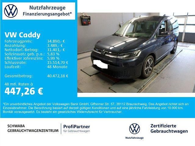 Starlight blue metallic Gebraucht 2022 VW Caddy Style Van / Kleinbus | 34.890 € (Etwas zu teuer) - Bild 1/4