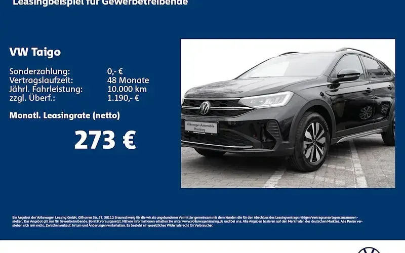 Neu VW Taigo Life 116 PS (85 kW) 2025 Schwarz SUV