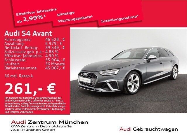 Daytonagrau perleffekt Gebraucht 2023 Audi S4 Ambiente Kombi | 51.493 € (Fairer Preis) - Bild 1/2