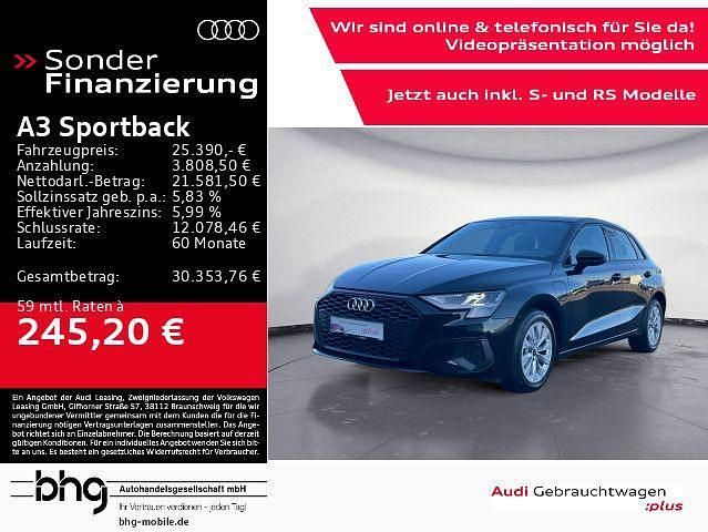 Schwarz Gebraucht 2023 Audi A3 Sportback e-tron Advanced Limousine | 25.390 € (Guter Preis) - Bild 1/4