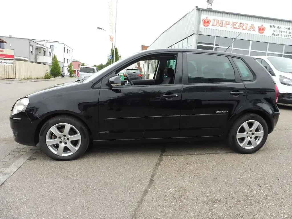 Gebraucht VW Polo United 60 PS (44 kW) 2008 Schwarz Kleinwagen