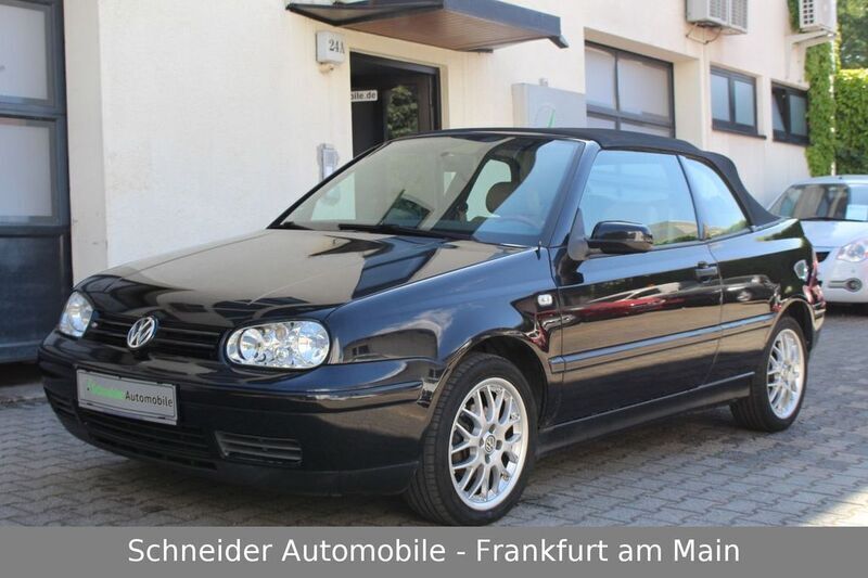 Schwarz (metallic) Gebraucht 2000 VW Golf Cabriolet Cabrio | 4.950 € (Fairer Preis) - Bild 1/4