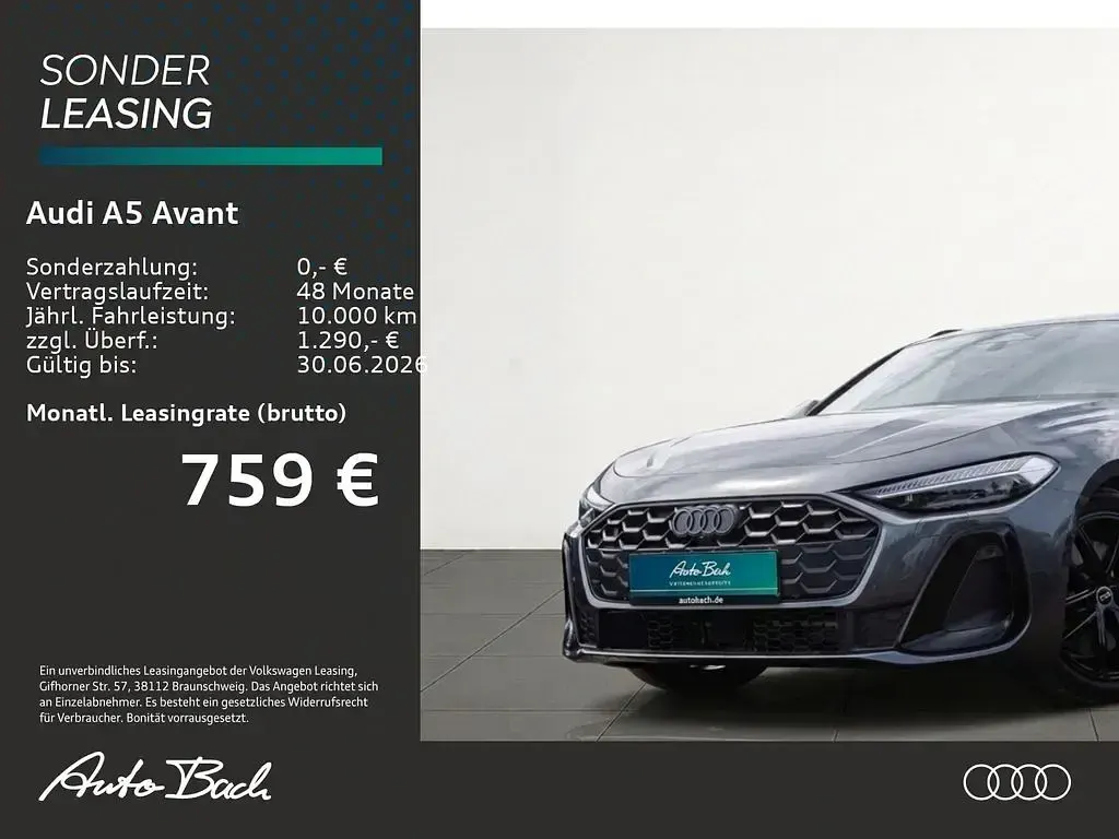 Neu Audi A5 S-Line 367 PS (269 kW) 2026 Grau Kombi