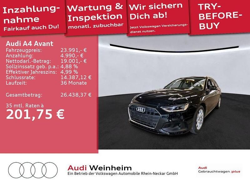Mythosschwarz metallic Gebraucht 2022 Audi A4 Kombi | 23.991 € (Superpreis) - Bild 1/3