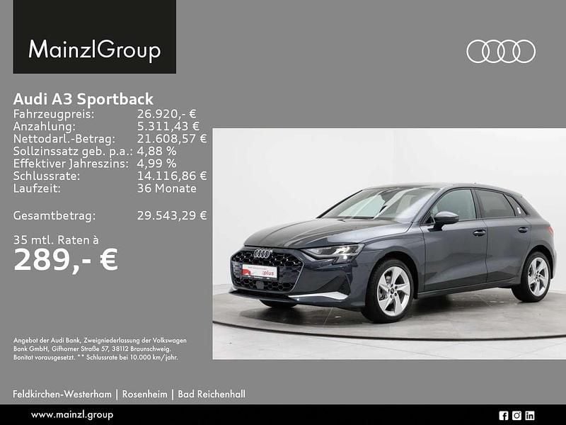 Gebraucht Audi A3 Advanced Plus 116 PS (85 kW) 2025 Manhattangrau metallic Limousine