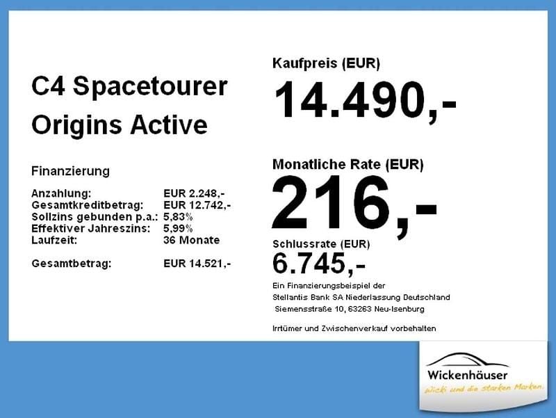 Gebraucht Citroën C4 SpaceTourer Origins 131 PS (96 kW) 2020 Platiniumgrau Van / Kleinbus