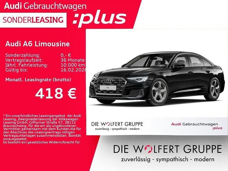 Mythosschwarz metallic Gebraucht 2024 Audi A6 S-Line Limousine | 47.900 € (Guter Preis) - Bild 1/4