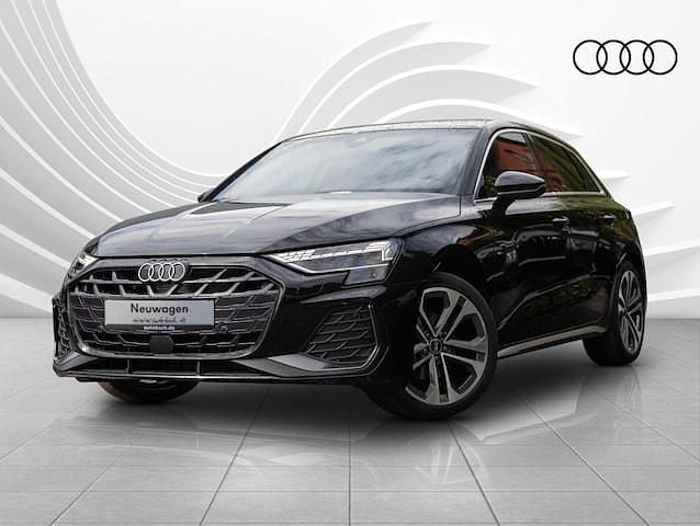 Mythosschwarz metallic Gebraucht 2024 Audi A3 S-Line Limousine | 36.440 € (Guter Preis) - Bild 1/4