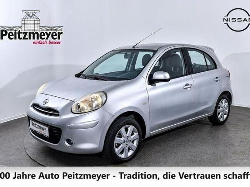 Silber Gebraucht 2013 Nissan Micra Acenta Kleinwagen | 6.490 € (Etwas zu teuer) - Bild 1/4