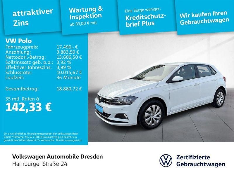 Pure white Gebraucht 2022 VW Polo Comfortline Limousine | 17.490 € (Guter Preis) - Bild 1/4