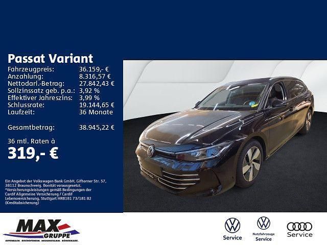 Grenadillschwarz metallic Gebraucht 2025 VW Passat Elegance Kombi | 36.159 € (Superpreis) - Bild 1/3