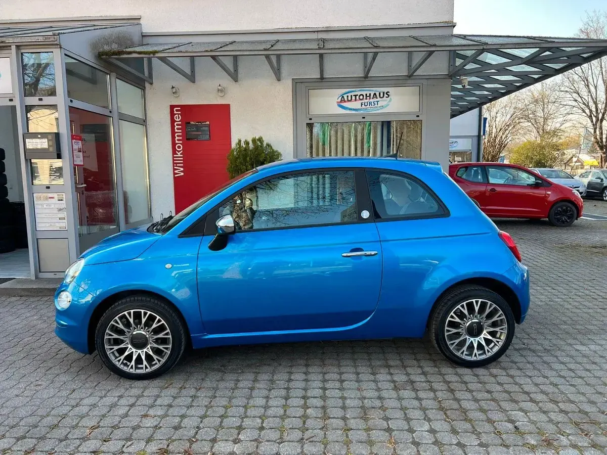 Gebraucht Fiat 500 Pop Star 69 PS (50 kW) 2017 Blau Kleinwagen