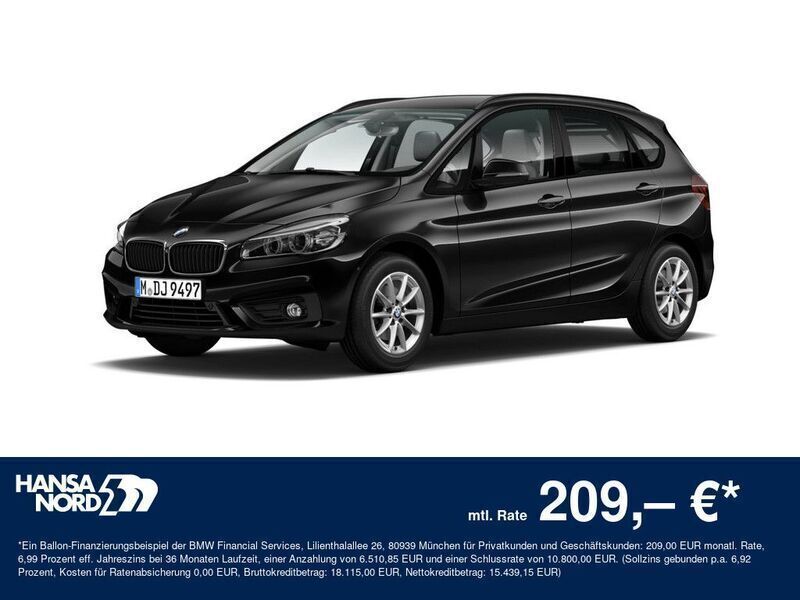 Schwarz Gebraucht 2018 BMW 220 Active Tourer Sport Line Van / Kleinbus | 21.950 € (Fairer Preis) - Bild 1/3