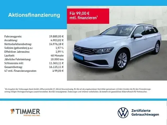 Gebraucht VW Passat Basis 150 PS (110 kW) 2022 Weiß Kombi