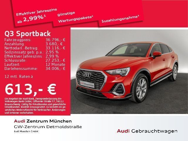 Tangorot metallic Gebraucht 2022 Audi Q3 Sportback S-Line SUV | 36.945 € (Guter Preis) - Bild 1/2