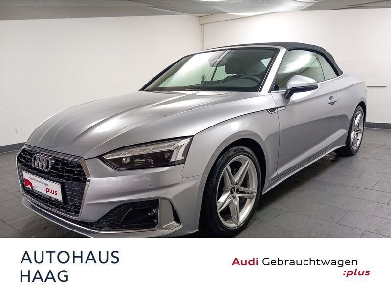 Florettsilber metallic verdeck schwarz Gebraucht 2024 Audi A5 Cabriolet Advanced Plus Cabrio | 43.800 € (Guter Preis) - Bild 1/4