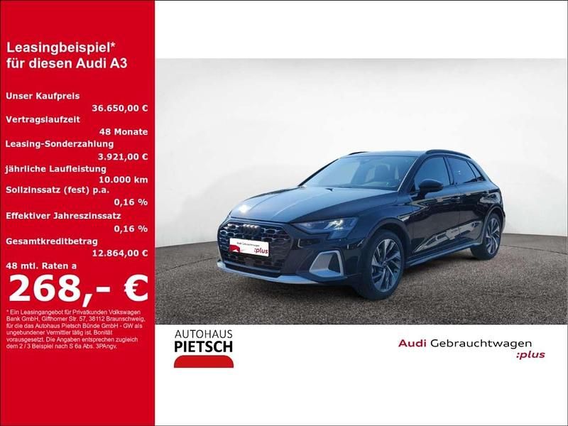 Mythosschwarz metallic Gebraucht 2024 Audi A3 Ambiente Limousine | 36.650 € (Fairer Preis) - Bild 1/4