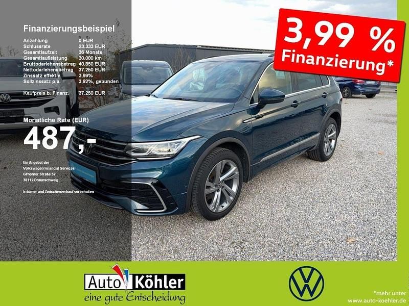 Nightshade blue metallic / gra Gebraucht 2023 VW Tiguan R-line SUV | 37.250 € (Fairer Preis) - Bild 1/3
