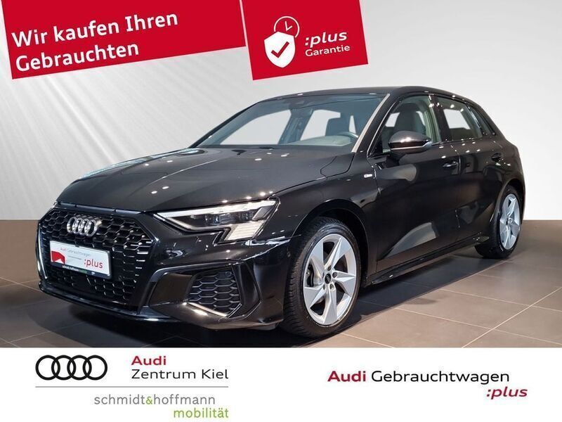 Schwarz Gebraucht 2024 Audi A3 Sportback S-Line Limousine | 34.980 € (Fairer Preis) - Bild 1/4