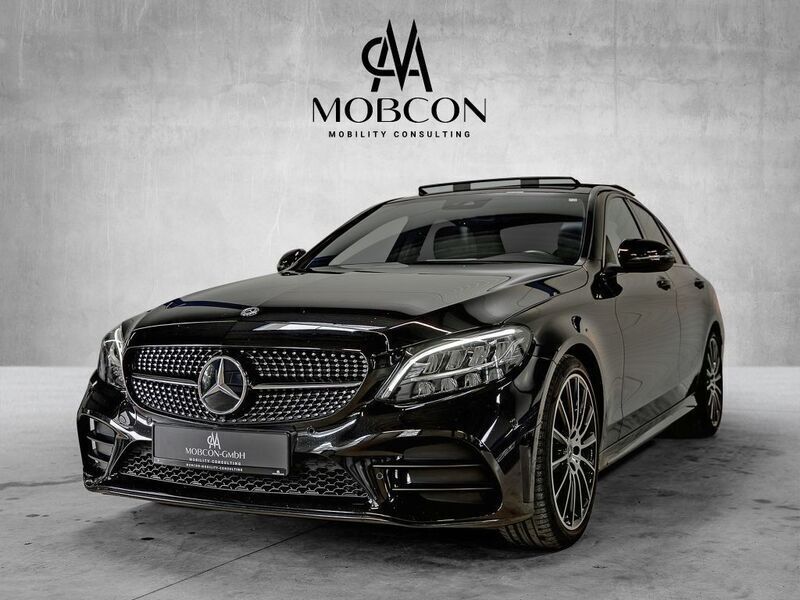 Schwarz Gebraucht 2019 Mercedes C220 AMG line Limousine | 36.900 € (Teuer) - Bild 1/4