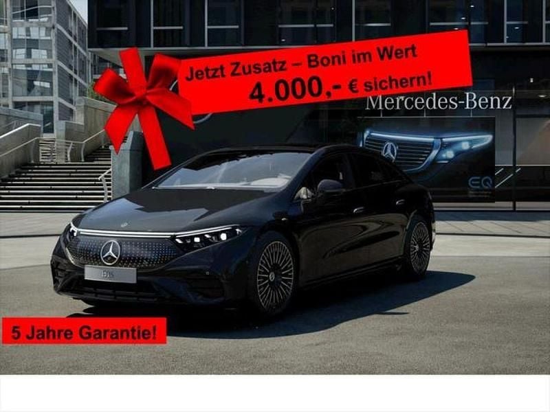 Metalliclack obsidianschwarz (metallic) Gebraucht 2024 Mercedes EQS580 Limousine | 79.900 € - Bild 1/4