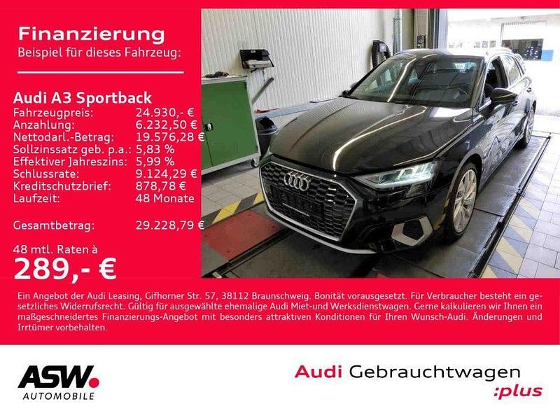 Mythosschwarz metallic Gebraucht 2022 Audi A3 Advanced Plus Limousine | 24.930 € (Fairer Preis) - Bild 1/4
