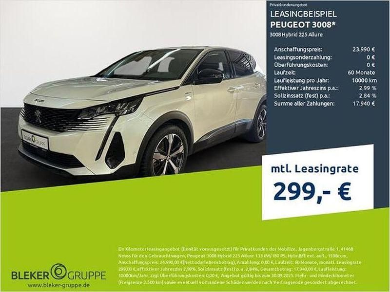 Perlmutt weiß Gebraucht 2021 Peugeot 3008 Allure SUV | 22.380 € (Fairer Preis) - Bild 1/3
